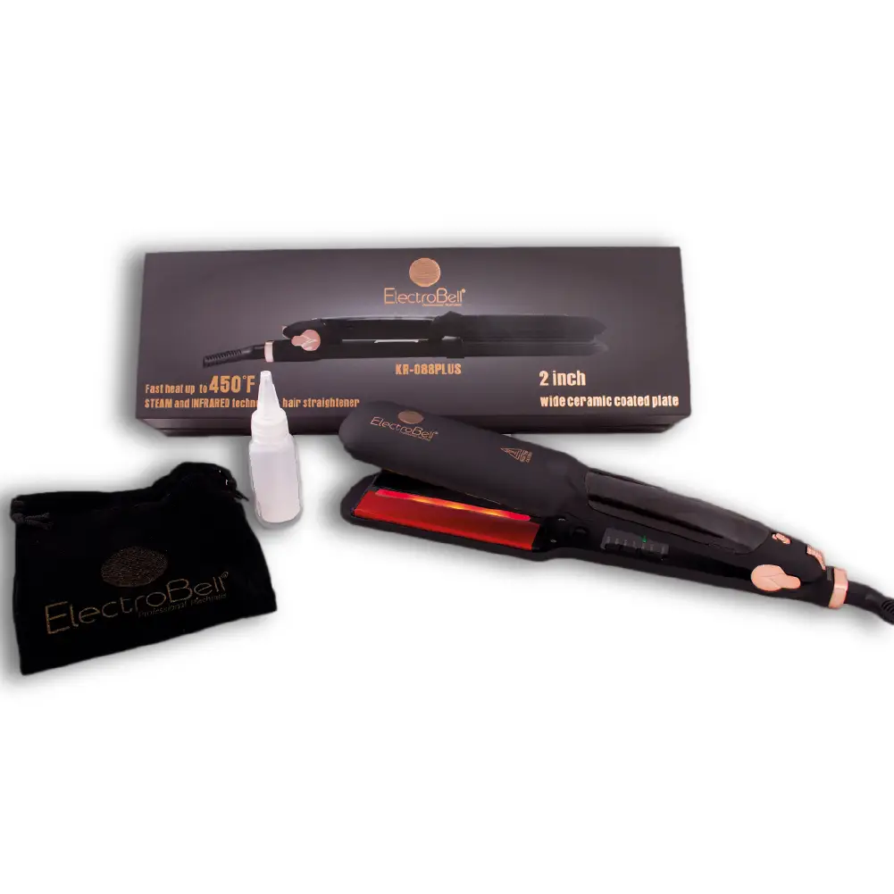 Plancha a vapor para el cabello profesional